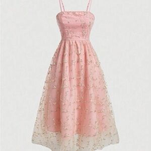 NWT Elegant Pink Floral Dress